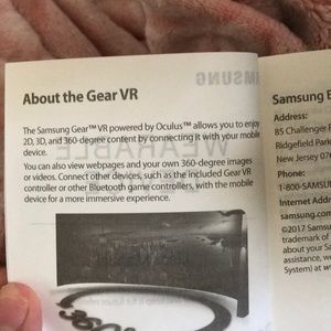Samsung gear VR with controller